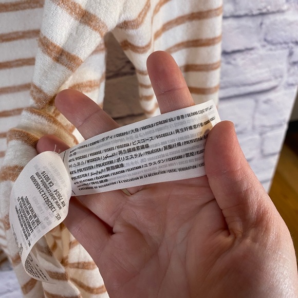 Abercrombie & Fitch Soft Cozy Neutral Striped Sweater Size XL - Picture 6 of 7